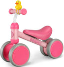 Baby Balance Bike Toys for 12-36 Months Kids Toy Boy and Girls Gifts Toddler Best First Birthday Gift Children Walker No Pedal Infant 4 Wheels Bicycle (Classic, Rose Red) by TinyTreasures Baby Boutique