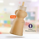 Special Supplies Honey Bear Straw Cup Long Straws, Squeezable Therapy and Special Needs Assistive Drink Container, Spill Proof and Leak Resistant Lid (Pack of 1 Bottle and 3 Straws) (Brown) by TinyTreasures Baby Boutique