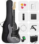 DONNER DST-80 Electric Guitar 39” Beginner Electric Guitar Kit with Amp, Classic SSS Pickup Complete with Gig Bag, Tuner, Capo, Strap, Picks, and Free Online Lessons by TinyTreasures Baby Boutique