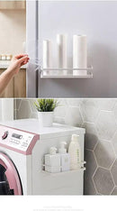 Magnetic Spice Rack Refrigerator Side Magnetic Spice Rack Kitchen Magnetic Shelf Magnetic Fridge Shelf Perfect Space Saver for Kitchen/Apartment 2 Pack (White) by CozyNest Decor