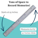 Boho Growth Chart for Wall - Height Board Growth Chart Wooden Growth Chart for Wall Kids Measuring Chart for Wall Height Chart Growth Chart for Kids (Love Grows Here, Gray) by TinyTreasures Baby Boutique