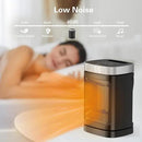 Small Portable Space Heater for Indoor Use - with 70°Rotating Feature, JIBUFI 1500W PTC Electric Heater, Rapid and Safe Heating, Remote Control, 1-12 Hr Timer for Bedroom, Office by CozyNest Decor