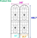 2 Pack Metal Garden Trellis 86.7" Black Fence Rustproof Garden Trellis for Climbing Plants Support Roses Flower Outdoor Lawn, Black by GreenHaven Gardens