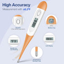 Boncare 10 Seconds Digital Thermometer for Adults and Kids - Accurate & Safe Rectal Thermometer for Baby with Fever Alarm, Oral Thermometer FSA HSA Eligible (Orange) by TinyTreasures Baby Boutique