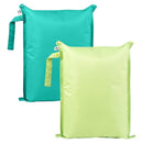 Tiny Twinkle Mess-Proof Waterproof Wet Dry Bag | 2-Pack Reusable Wet Bags for Swimsuits & Baby Clothes | Leakproof Wet Bag for Travel & Diaper Changes for Baby (Rainforest) by TinyTreasures Baby Boutique