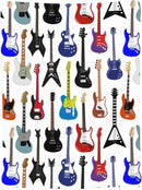Electric Guitars Pattern Throw Blanket Music Soft Fleece Blanket Men Women Gift for Kids Boys Girls for Party Couch Sofa Bed Deco Blankets 50x40 Inch by CozyNest Decor