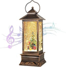 House & Garden Decoration,Christmas Lantern with 8 Pieces of Music,Sparkling Crystal Keep Circling Around The Snowman Families Music Box as a (Christmas Tree) by CozyNest Decor
