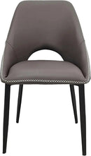 LeisureMod Amalfi Upholstered Fabric Dining Chair – Modern Side Chair with Iron Legs, Mid-Century Accent Chair for Dining Room or Kitchen by CozyNest Decor