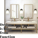 Hamilyeah Black and Gold Wall Sconces Set of 2, Modern Industrial Bathroom Sconces Wall Lighting with Milk Glass Shade, Wall Sconce Lighting Fixture for Living Room, Kitchen, Fireplace, Hallway by CozyNest Decor