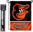 WinCraft Baltimore Orioles Garden Flag with Stand Holder by GreenHaven Gardens