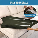 H.VERSAILTEX Velvet Stretch Individual Chaise Cover Sectional Couch Covers for L Shaped Sofa Both Left/Right Furniture Protector Seat Cushion Sofa Cover (1 Piece Chaise Cover, Olive) by CozyNest Decor