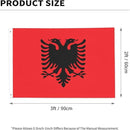 Albania Albanian Flag Garden Yard House 2x3 ft Flags Double Sided Print Banner Indoor Outdoor Party Home Decorations for Boat Dorm House Balcony by GreenHaven Gardens