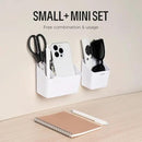 loukin Magnetic & Adhesive Dry Erase Marker Holder with Diver, 1 Small + 1 Mini, Magnetic Storage Organizer for Whiteboard or Refrigerators (White) by CozyNest Decor