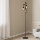 Oneach 68" Floor Lamps for Living Room, Stepless Dimmable Boho Floor Lamp with 3 Bulbs, Tall Farmhouse Industrial Corner Standing Tree Lamp for Bedroom, Office, Study Room, Dining Room, Black by CozyNest Decor