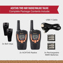 Cobra ACXT345 Weather-Resistant Walkie Talkies - Rechargeable, 22 Channels, Long Range 25-Mile Two-Way Radio Set (2-Pack) by TinyTreasures Baby Boutique