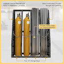 Vertical Bar Rack Standing Steel Vertical Long Parts Industrialized Large Capacity Storage Racks Rugged and Durable for Factories, Warehouses, Garages by CozyNest Decor