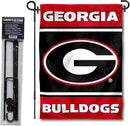 College Flags & Banners Co. Georgia Bulldogs Garden Flag with Stand Holder by GreenHaven Gardens