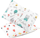 TILLYOU Toddler Pillowcase 2 Pack with Envelope Closure,Silky Soft Microfiber 13" x 18" Kids Travel Pillow Cases,Bib Bear & Colorful Love by TinyTreasures Baby Boutique