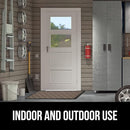 GORILLA GRIP 100% Waterproof All-Season WeatherMax Doormat 35x23, US Designed Natural Rubber, Stain and Fade Resistant, Low Profile Indoor Outdoor Door Mats, Easy Clean Patio Mat, Taupe Basket Weave by CozyNest Decor