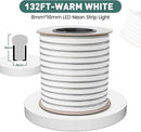 GZBtech Flexible LED Neon Rope Lights 132FT,AC 110-120V Waterproof Strip Light, 120 LEDs/M Cuttable Connectable Neon Lighting for Indoor Outdoor Home Decor/Commercial Building Use-Warm White 40M by CozyNest Decor