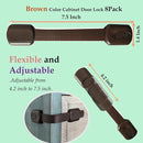 Child Safety Cabinet Locks for Baby Proof,Child Proof Safety Locks for Cabinets,Drawers,Cupboard,Oven,Fridge,8Packs Brown Locks,BAOWEIJD by TinyTreasures Baby Boutique