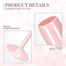 XUWAIDSGN Acrylic Champagne Flutes Toasting Glasses Unbreakable Mimosa Bar Reusable Wine Glasses Vintage Champagne Flutes Stemmed Drinking Cups 5.4 OZ for Christmas Birthday (100, Pink) by CozyNest Decor