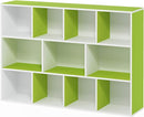 FURINNO 11107WH-GR 7 Reversible, 11-Cube, White Green by TinyTreasures Baby Boutique