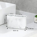 Luxspire Toothbrush Holder, 2 Slots Toothbrush and Toothpaste Holdersfor Bathrooms, Resin Toothbrush Holder Electric Toothbrush Stand for Vanity Countertop, Bathroom Accessories, Gravel White by CozyNest Decor