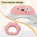 2 In 1 Potty Training Toilet Seat & Toddler Step Stool, Bottom Triangle Stability Toddler Toilet Seat, Adjustable Step & Seat Height Potty Seats (Pink) by TinyTreasures Baby Boutique