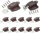 12Pack Magnetic Touch Push to Open Door Latch for Heavy Duty Door Push Release Latch Kitchen Drawer Push Catch Pop Out Latch Kitchen Closet Door Closing (Brown) by TinyTreasures Baby Boutique