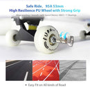 Easy_Way Complete Skateboards- Standard Skateboards for Beginners Kids Boys Girls Teenager- 31''x 8''Canadian Maple Cruiser Pro Skate Board, Skateboards by TinyTreasures Baby Boutique