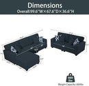 L Lengend Vansen Modular Sectional Sofa U Shaped Couch with Ottoman Modern Reversible Corner Sectional Couch for Living Room (Charcoal, 2+3 with Ottoman) by CozyNest Decor