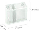 Neudeoc Locker Organizer and Accessories Kit, Includes Mesh Locker Shelf and Magnetic Pen Holder, Suitable for School, Work, Kitchen and Bathroomn (Pack of 4, White) by CozyNest Decor