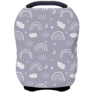 Car Seat Covers for Babies - Multi- use Nursing Carseat Canopy, Breastfeeding Covers, Baby Shower Gifts for Boys and Girls (Grey Rainbow) by TinyTreasures Baby Boutique