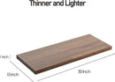 Wall Shelf Set of 2, Walnut Floating Shelves 30 in W x 10 in D x 1 in H, Wooden Floating Wall Shelf with Invisible Brackets for Living Room/Bedroom/Bathroom/Kitchen Storage and Decor by CozyNest Decor