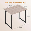 PayLessHere | 32 Inch Computer Desk | Nature | Office Desk with Metal Frame, Adjustable Feet | Water-Resistant, Scratchproof Surface | Sturdy Writing Table for Home Office or Study | Pack of 1 by CozyNest Decor