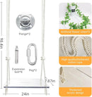 Transparent Acrylic Swing，Adjustable Rope Tree Swing Set for Kids & Adults 550 lbs Load Capacity Non-Slip Thickening Playground Swing Set Accessories Ideal for Indoor & Outdoor by TinyTreasures Baby Boutique