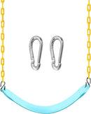 TURFEE Swing for Outdoor Swing Set - Pack of 1 Seat Replacement Kit with Heavy Duty Chains - Backyard Swingset Playground Accessories for Kids (Blue 2) by GreenHaven Gardens