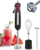 Immersion Blender Handheld 1000W, 3 in 1 Stick Hand Blenders for Kitchen with 20 Variable Speeds & Turbo, 304 Stainless Steel with Electric Whisk & Milk Frother Attachments for Soup, Puree & Emulsion by TinyTreasures Baby Boutique