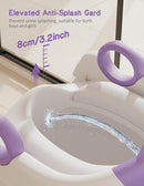 Potty Training Seat, Toddler Toilet Seat With Steps, 2 In 1 Toddler Potty Training Toilet With Splash Guard, Anti-Slip Step Stool Soft Mat, Adjust High Potty Seats For Toddlers Kids Boys Girls by TinyTreasures Baby Boutique