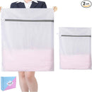 Mesh Laundry Bags, Mesh Wash Bags Durable Mesh Structure with Strong Zipper Suitable for Underwear Delicate Clothes, Pants, Shoes, Socks Washing (Small Fine Mesh, Extra Large 24*36in+36*44in) by TinyTreasures Baby Boutique