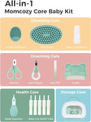 Momcozy Core Baby Kit, Baby Shower & Registry Essential Kit for Grooming&Health&Cleansing Care, Includes Nail File Kits, Nasal Aspirator, Gas Relief Tubes, Bath Brushes, Toothbrush, Comb, Storage Case by TinyTreasures Baby Boutique