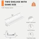 Heimlove Picture Ledge Shelf, Floating Shelves Set of 2, 16 Inches Picture Shelf for Wall with Ledge, Kids Bookshelf Wall Mounted for Living Room Bedroom Decor Books Photo Frames - White by CozyNest Decor