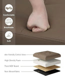 Storage Ottoman Bench, Folding Ottoman Foot Rest, End of Bed Bench,Storage Chest, for Living Room, Bedroom, Hallway, Entryway, Holds up to 700 lb (BROWN1, 43") by CozyNest Decor