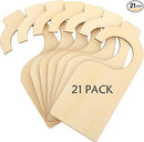 21 Pack Blank Clothing Rack Divider, Wooden Closet Size Divider, Closet Dividers Hanging Closet Dividers for Home Nursery Baby Clothes by TinyTreasures Baby Boutique