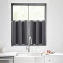 ChrisDowa Small Window Curtains for Kitchen and Bedroom - Grommet Short Thermal Insulated Room Darkening Curtains (2 Panels, Dark Grey, 34 x 36 Inch) by CozyNest Decor