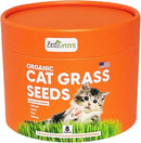 ZESTIGREENS Organic Cat Grass Seeds - Non-GMO Blend of Wheat, Oats, Rye & Barley for Indoor Cats | Seeds Come in Food Grade Container with Lid for Easier Scooping & Keeping Fresher (0.5 lb) by GreenHaven Gardens