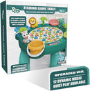 Fishing Game Toy Set, Kids Play Table w/Rotating Board, 45 Fishes & 4 Fishing Poles, Gifts for Children, Boys & Girls Aged 3 4 5 6+ (Upgraded Ver.) by TinyTreasures Baby Boutique