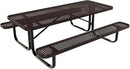 Coated Outdoor Furniture Heavy-Duty Portable Outdoor Kids Table, Punched Steel Kids Picnic Table, Commercial-Grade Picnic Table, Made in America (6ft Rectangular, Childrens, Brown) by GreenHaven Gardens
