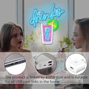 WLHOPE Drinks Neon Signs Cool Drink Cup LED Neon Lights for Wall Decor, USB Cocktail Art Wall Lights for Home Bar Club Hotel Restaurant Cafes Shops Wedding Birthday Party by GreenHaven Gardens